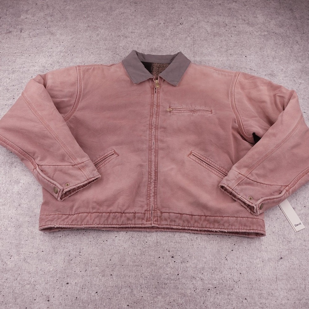 Elwood Petrol Rust Workwear Cropped Flannel Lined Jacket Adult Large New READ